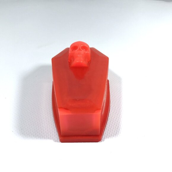 Glow In The Dark Skull Coffin Stash Jar with Lid Red Resin - Picture 4 of 11